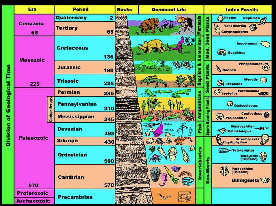 Geological Time Table Chart